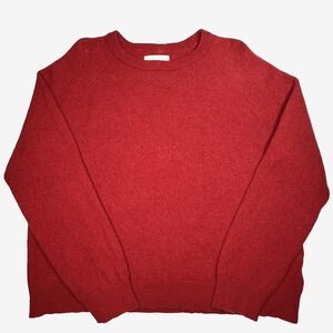 Goodthreads Sweater Mens 3XL Red 100% Lambswool Crewneck Pullover Knit
